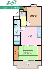 松月マンション【2階】の間取り