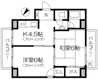 クリスタル3【6階】の間取り
