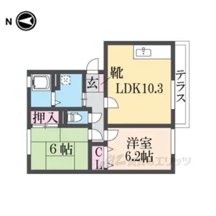 セジュールN2棟【2階】の間取り