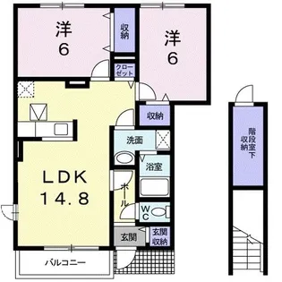 スタジオーネパルコA【1階】の間取り