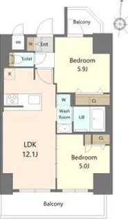 S-RESIDENCE高岳ardent(アーデント)【11階】の間取り