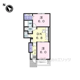 サンローラB【1階】の間取り