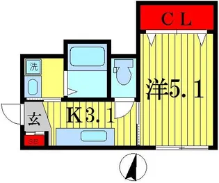 サンフォリアB棟【1階】の間取り