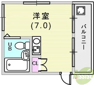 カーサ兵庫【5階】の間取り