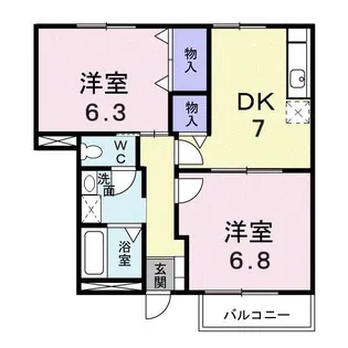 フォレストサイドII番館【1階】の間取り