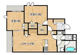 仮称)市ノ坪ヘーベルメゾン【2階】の間取り