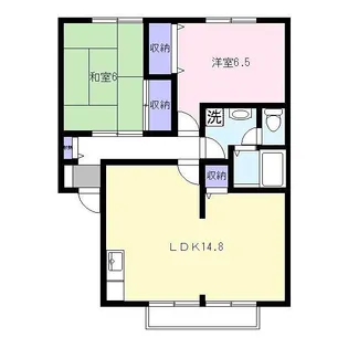 白山ハイツ5【1階】の間取り