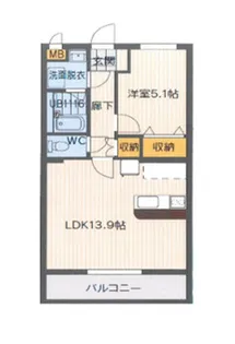 クラウニング岩宿【2階】の間取り