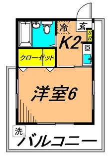 コーポラスコダマ【4階】の間取り