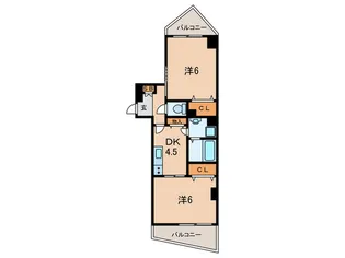 パラディア西早稲田【3階】の間取り