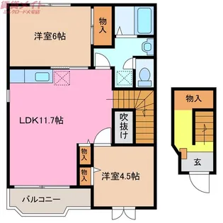 カノープス I【2階】の間取り