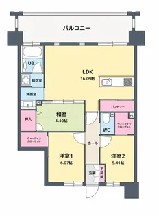 リヴィエール長府シーサイドヴィラ【5階】の間取り