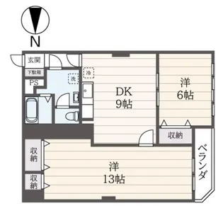 三竹マンション【3階】の間取り