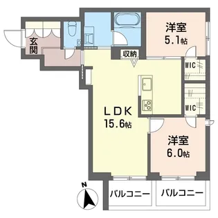 シャーメゾン北砂【2階】の間取り