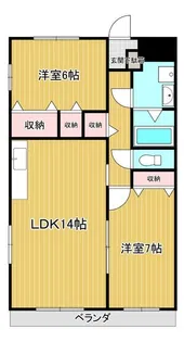 トップス石川【2階】の間取り