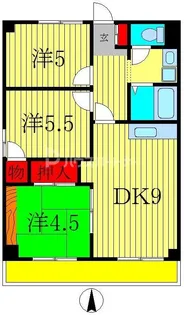 ニュー松戸コーポE棟【3階】の間取り