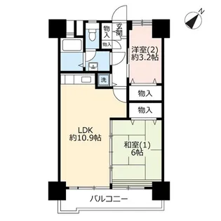 UR川口芝園【13階】の間取り