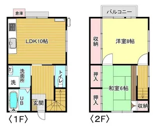 楠ハイツII【1階】の間取り