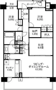 コスモ・ザ・パークス船橋【2階】の間取り