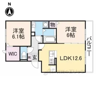 ラフィーネ大和八木W棟【3階】の間取り