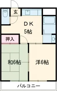平和コーポ2号館【1階】の間取り