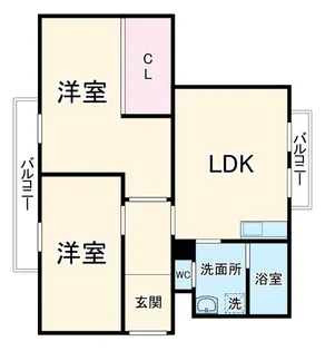 ブルーハイツ大宮B棟【3階】の間取り