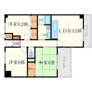 エストくまの【2階】の間取り