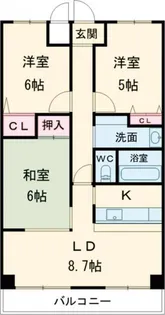 グランドパレスNSー2【6階】の間取り