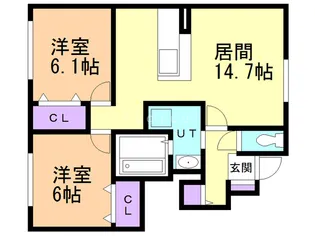 プレジール【1階】の間取り