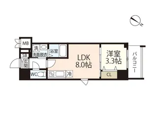 S-RESIDENCE広島駅enable【11階】の間取り