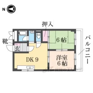 パレス武庫【3階】の間取り