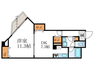 サンフロ-ラ丸太町【4階】の間取り