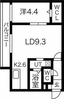 アンジュール発寒南【3階】の間取り