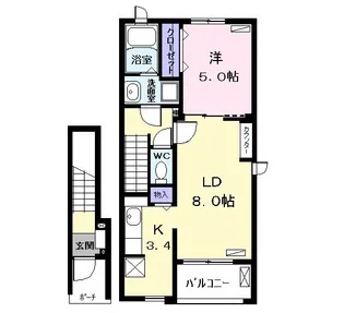 home5・5・5B【2階】の間取り