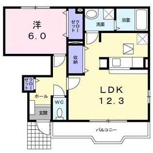 コンティナン【1階】の間取り