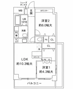 クリプトメリア日本橋【4階】の間取り