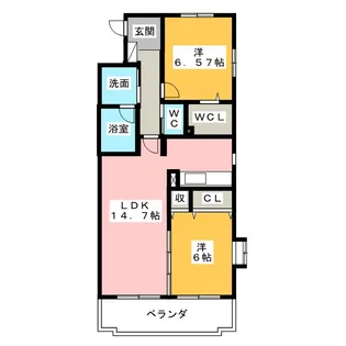 ヘリテイジ松岡【3階】の間取り