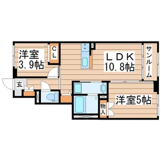 アップヒルズ・希II【1階】の間取り