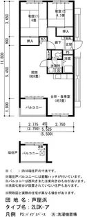 UR芦屋浜【1階】の間取り