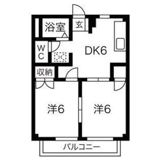 スカイハイツ【2階】の間取り