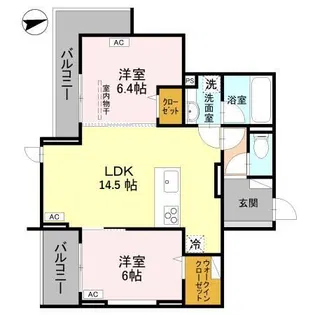 RESIDENCE KAZE 桜【3階】の間取り