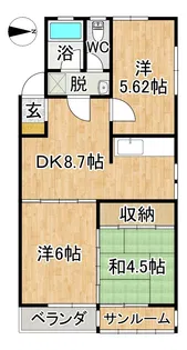 アーバンホームズ第3浜田【2階】の間取り