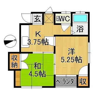 東長町レジデンス【2階】の間取り