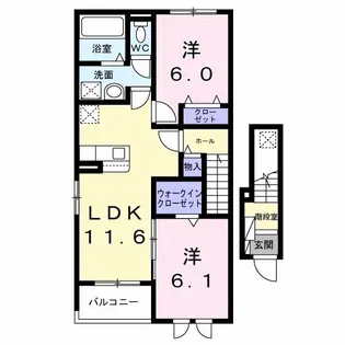 ティアフォルクス【2階】の間取り