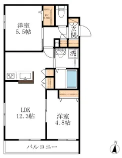 ブルーム ケイ【2階】の間取り
