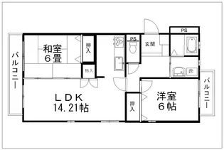 ポポラーレさくら【1階】の間取り