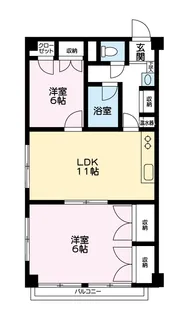 レジデンスカープ【2階】の間取り