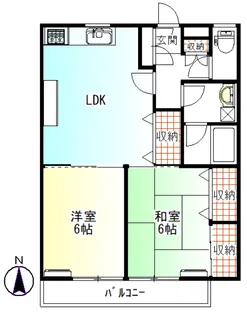 メゾン・ド・ブラン海門町【2階】の間取り