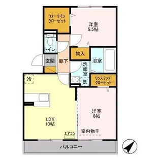 ヴァン・ボヌール II【2階】の間取り