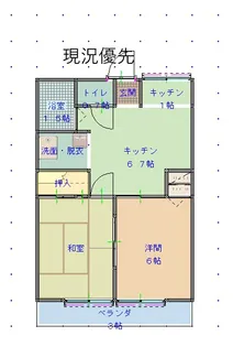 長野県長野市川中島町御厨【アパート】の間取り